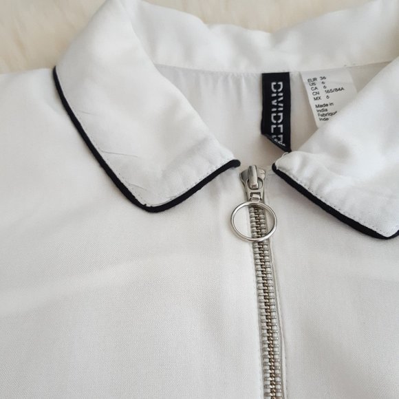 Forever 21 viscose collared short sleeve top S/P - Picture 4 of 14